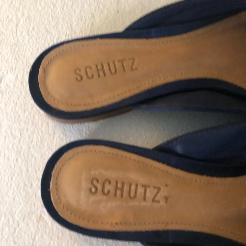 schutz navy blue D’ana knotted loafer mule - Picture 4 of 8